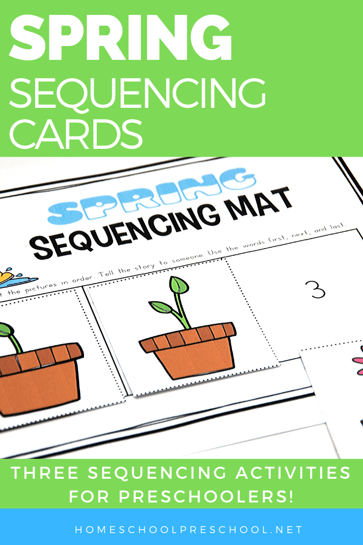 Don't miss these spring sequence cards that include puzzles, a sequencing mat, and storytelling page for 3 step sequencing cards.